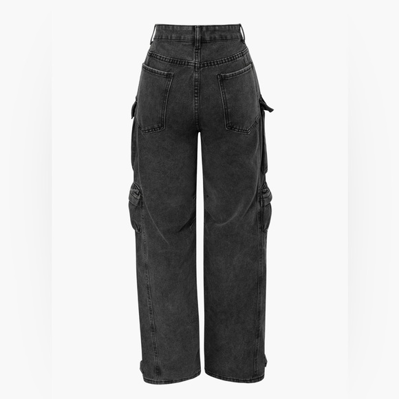 Micas Official Black Wide Leg Cargo Jeans - XS - Picture 2 of 3
